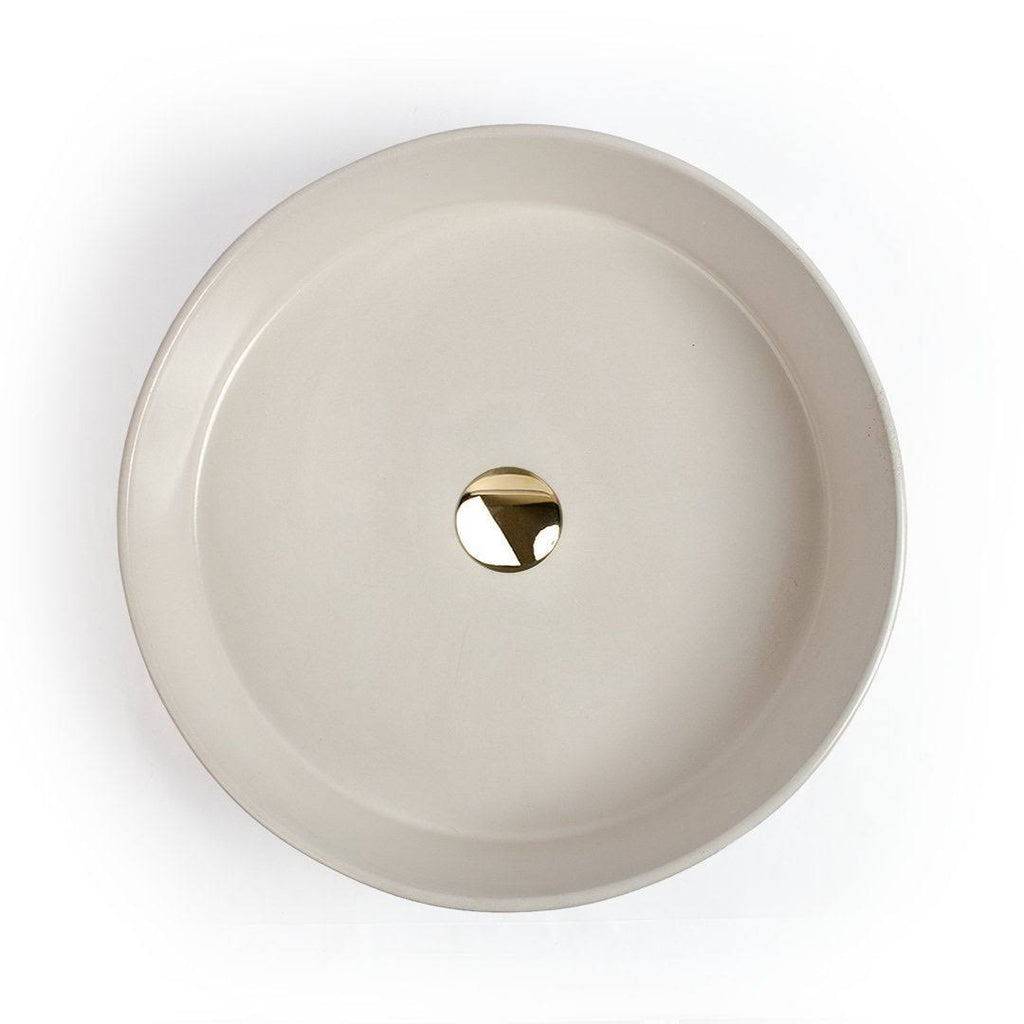 Yellow Concrete Vessel Sink U119157