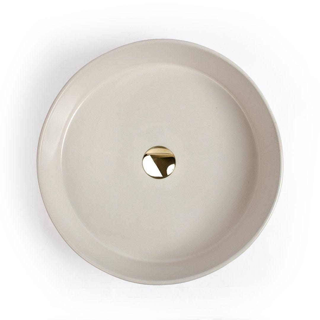 Yellow Concrete Vessel Sink U119157