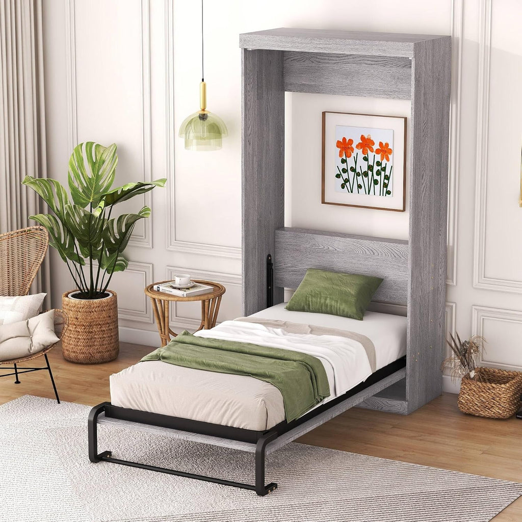 Twin Wooden Murphy Bed P2514