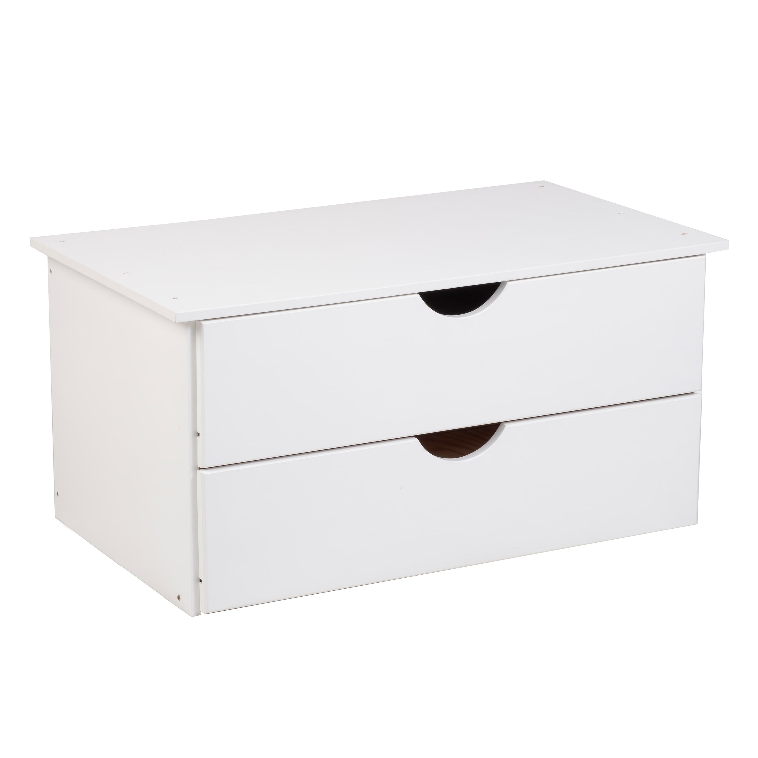 100% Solid Wood 2-Drawer Internal Chest Grey Y5177