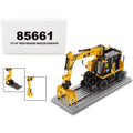Safety Yellow Wheeled Excavator 1/50 Diecast Model V7447