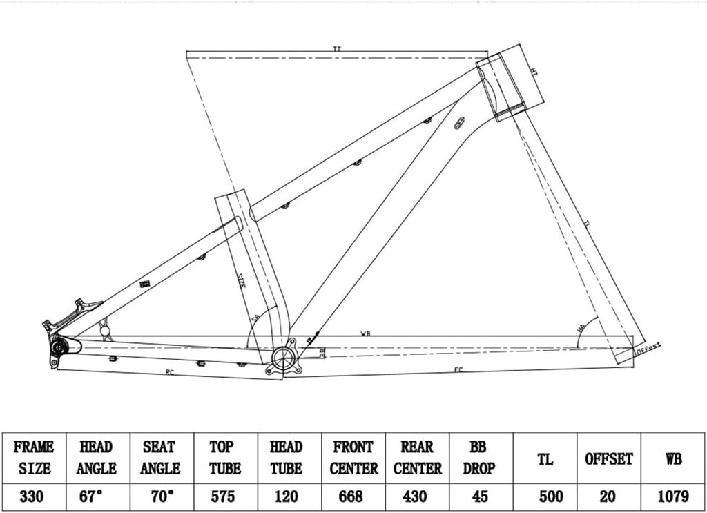 26er/27.5er Aluminum Alloy Hardtail Mountain Bike Frame U73909