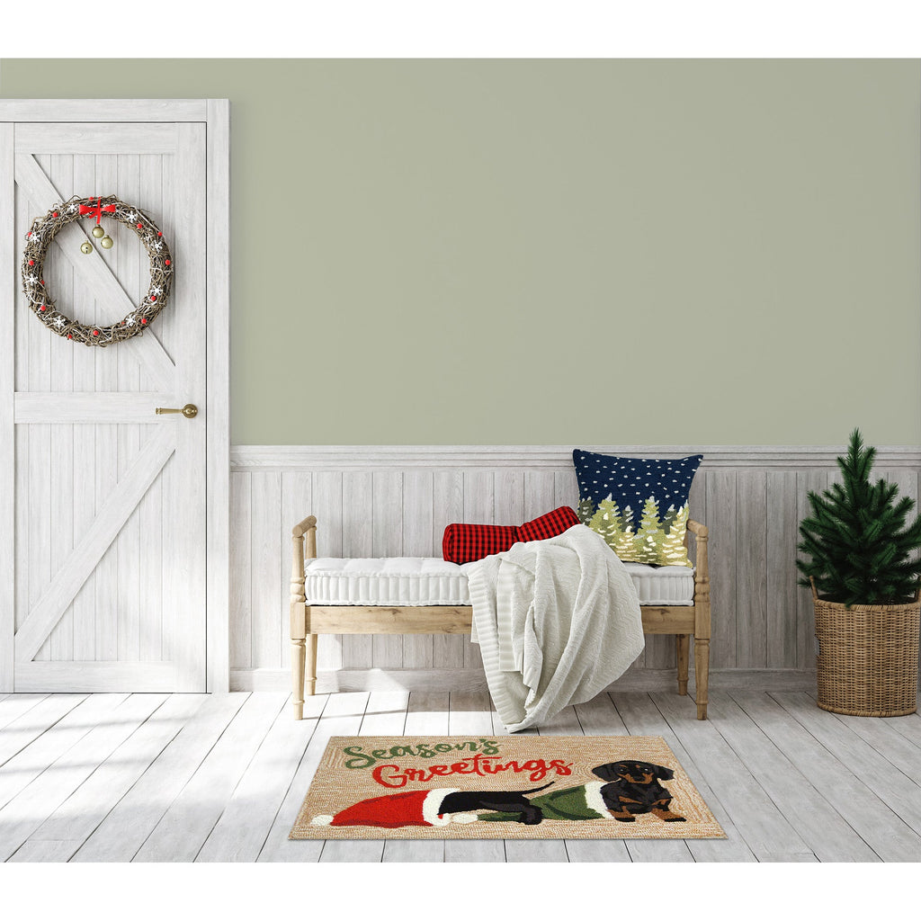 Frontporch Dachshund Greetings Indoor Outdoor Mat