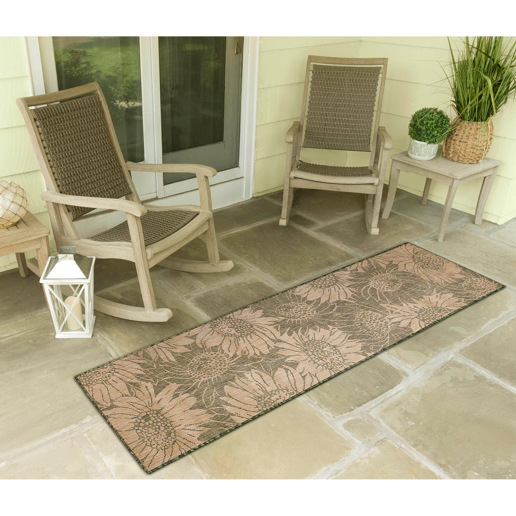 Carmel Sunflower Field Indoor Outdoor Area Rug