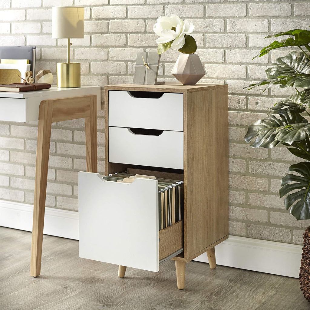 Natural White 2 Drawer Filing Cabinet P97557