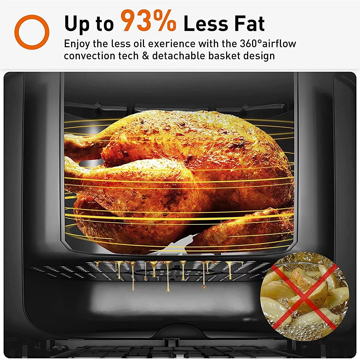 5.8QT 1700W Double Basket Air Fryer J76538