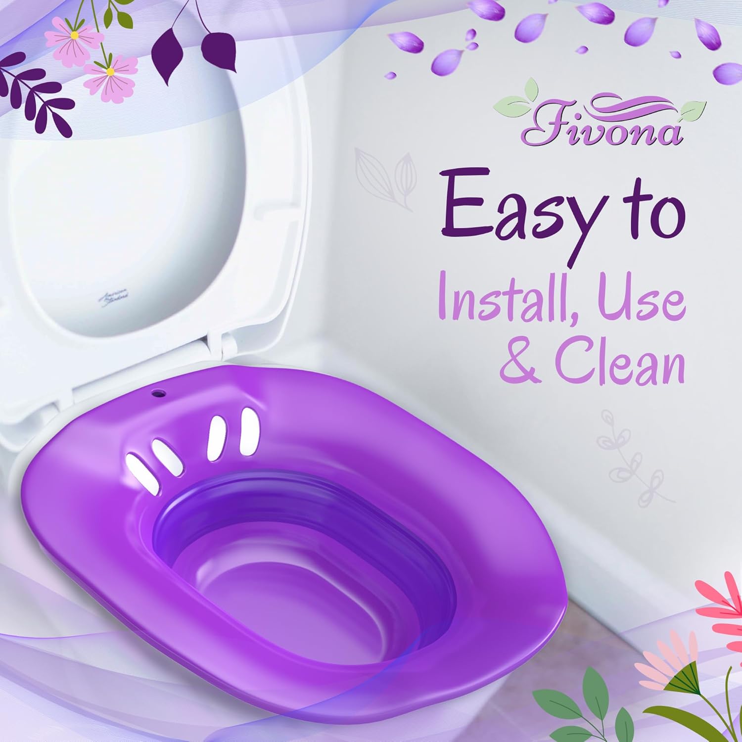 Purple Sitz Bath Basin for Toilet O33509