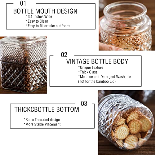 1 Gallon Glass Cookie Jar with Bamboo Lid A27111
