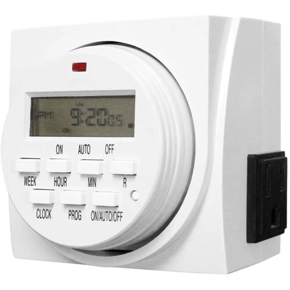 White 2 Pack Digital Programmable Electric Timer N487