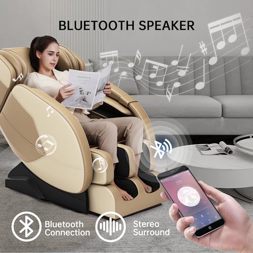Khaki Full Body Zero Gravity Massage Chair Q35472