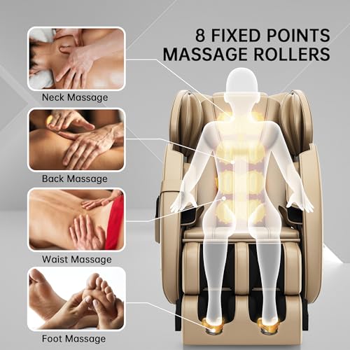 Khaki Full Body Zero Gravity Massage Chair Q35472