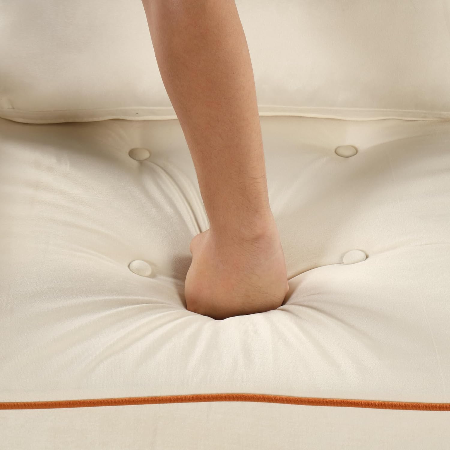 Velvet Convertible Sofa Bed with USB Charging Port L7160