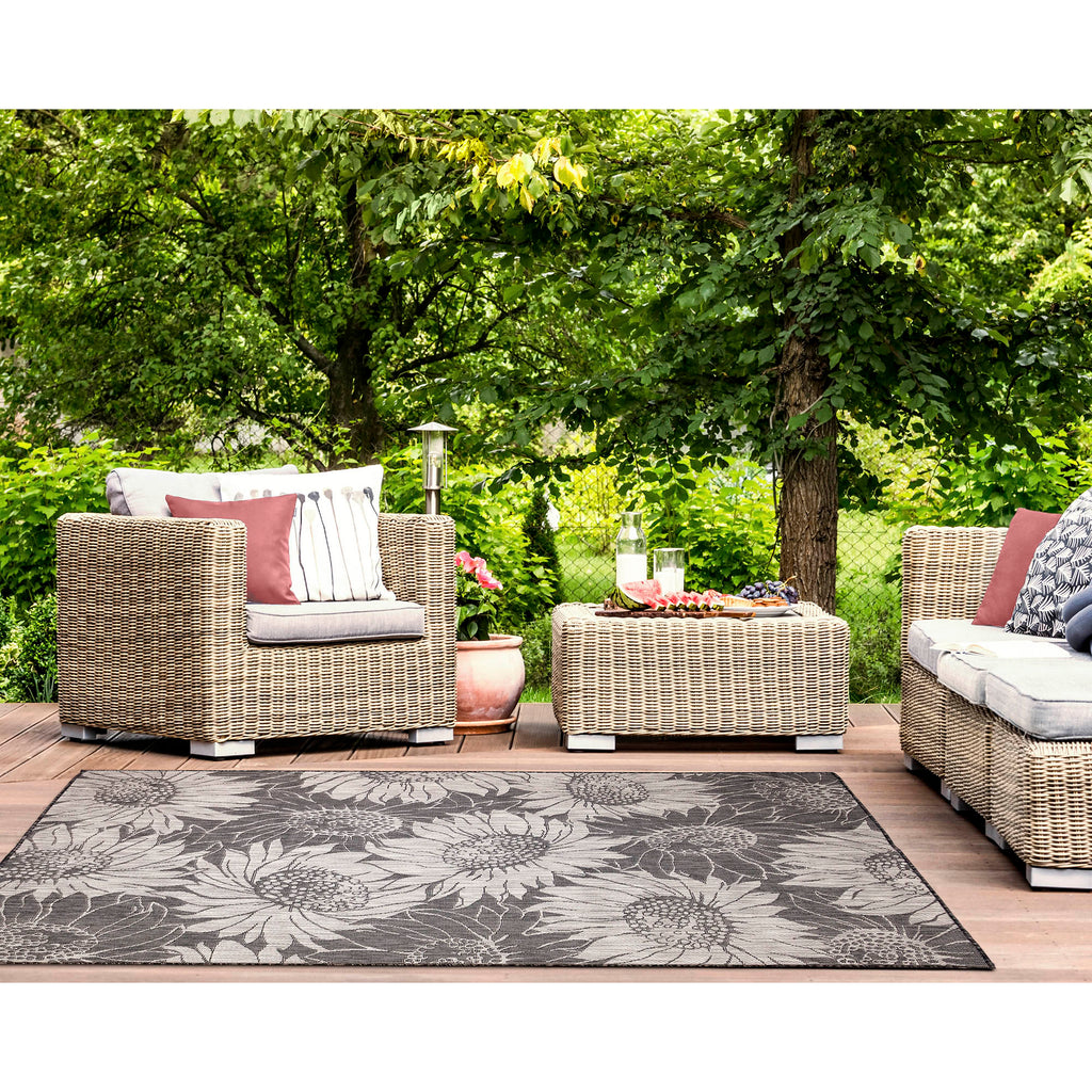 Carmel Sunflower Field Indoor Outdoor Area Rug