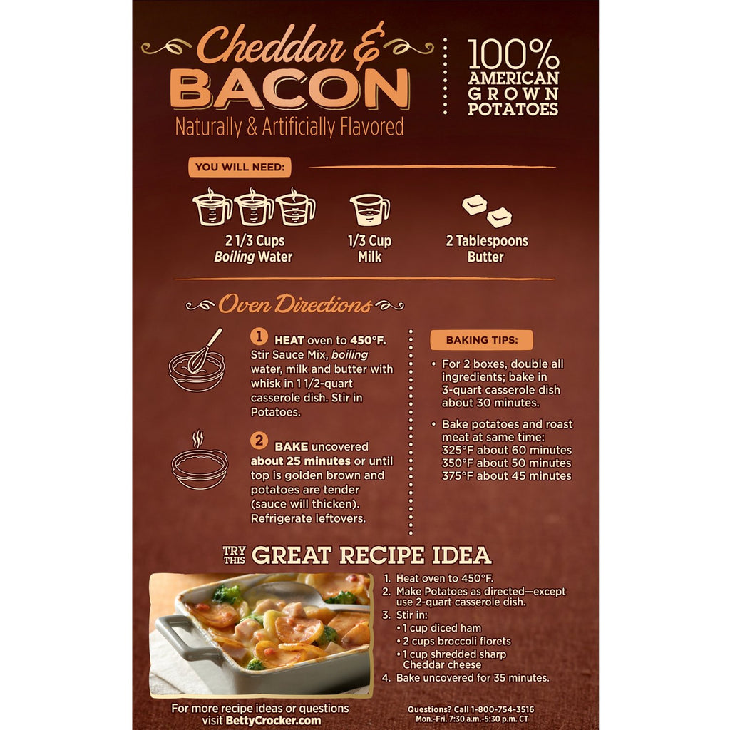 Cheddar and Bacon Potatoes, 5.1 oz (Pack of 12) O8695