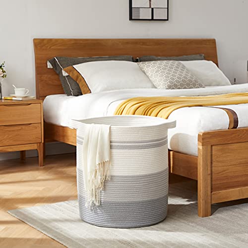 Gradient Yellow 80L Woven Laundry Basket with Handles I460