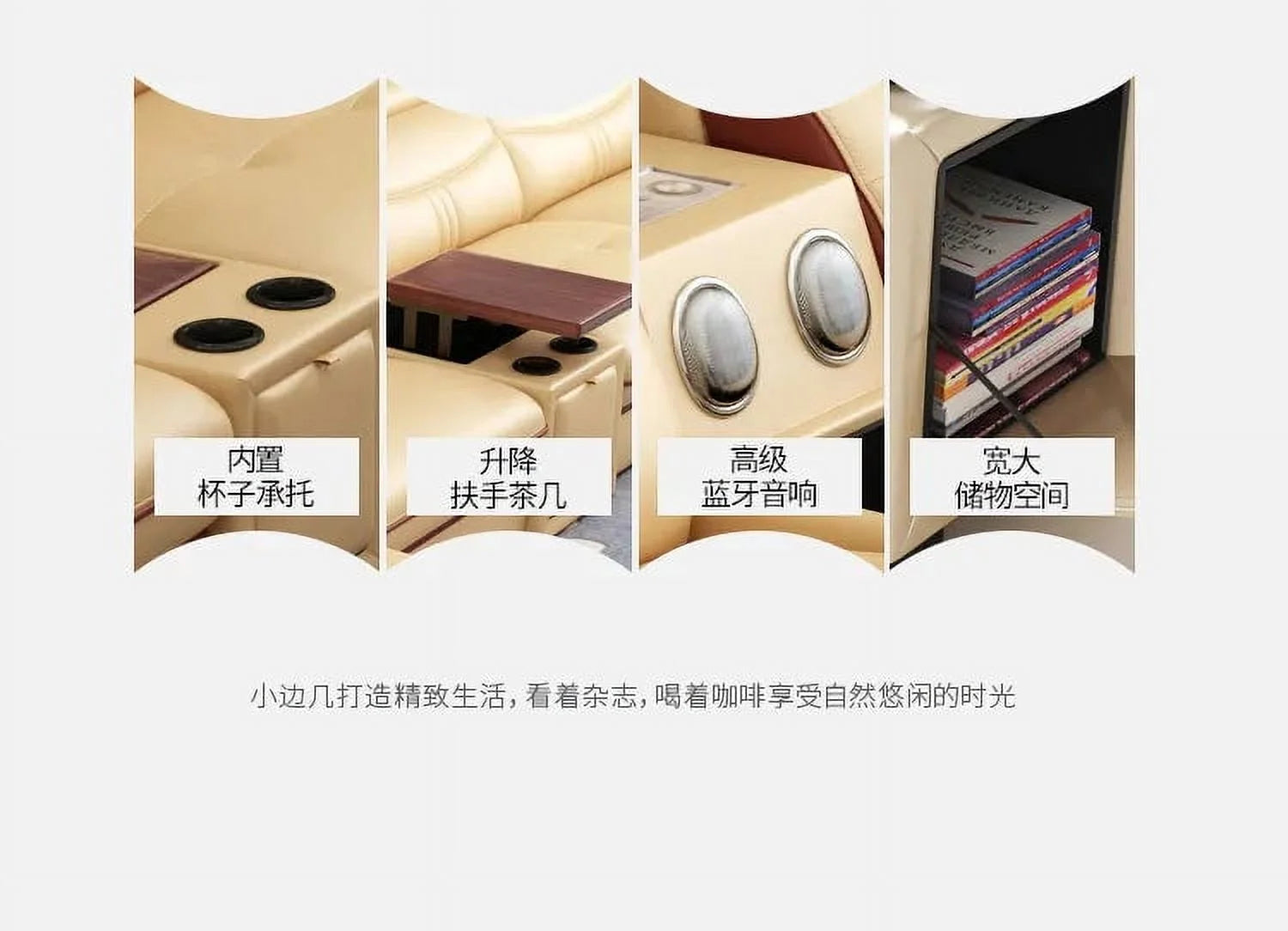 L Shape Genuine Cow Leather Sofa Set R2720