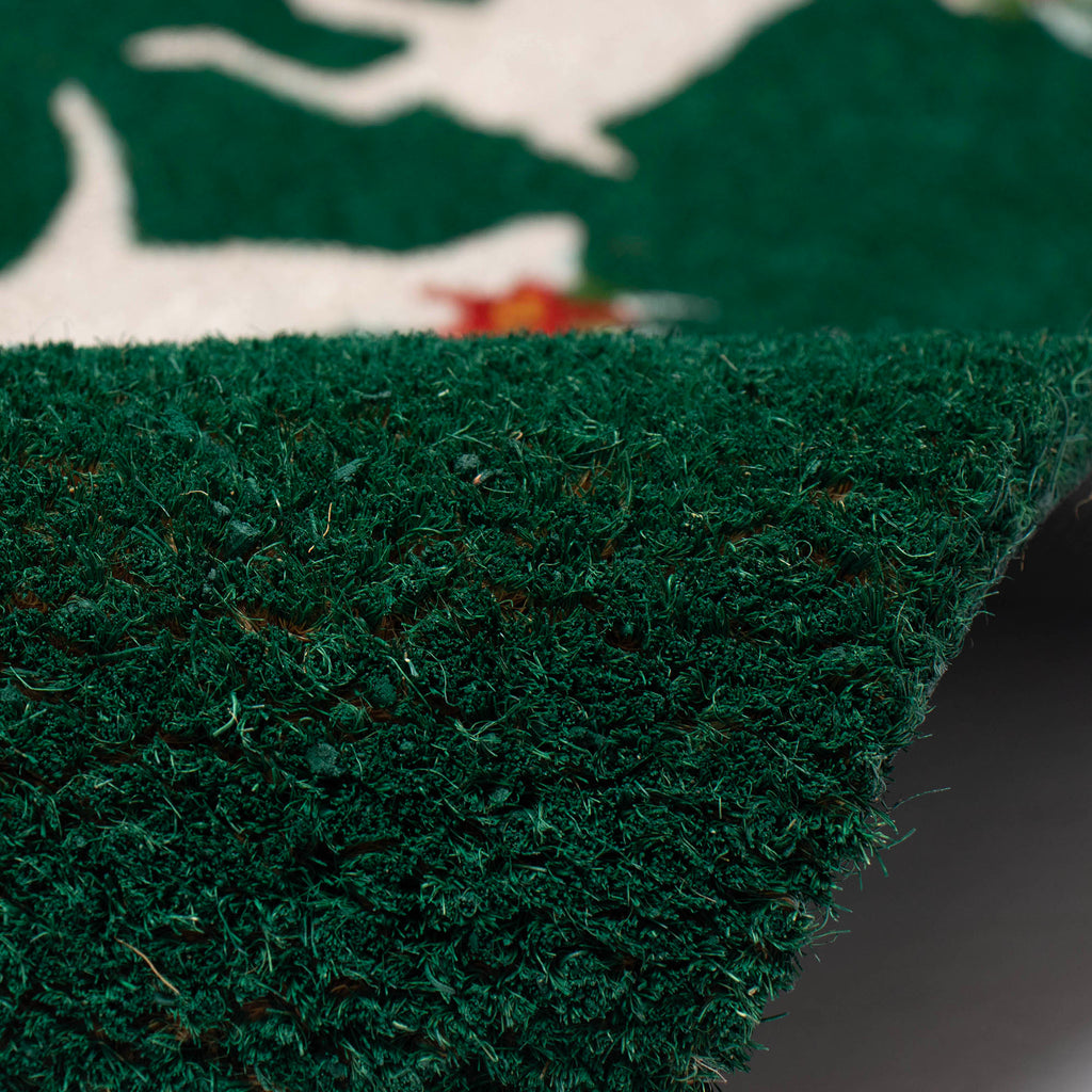 Natura Christmas Is Here Coir Doormat with Non-Slip Backing