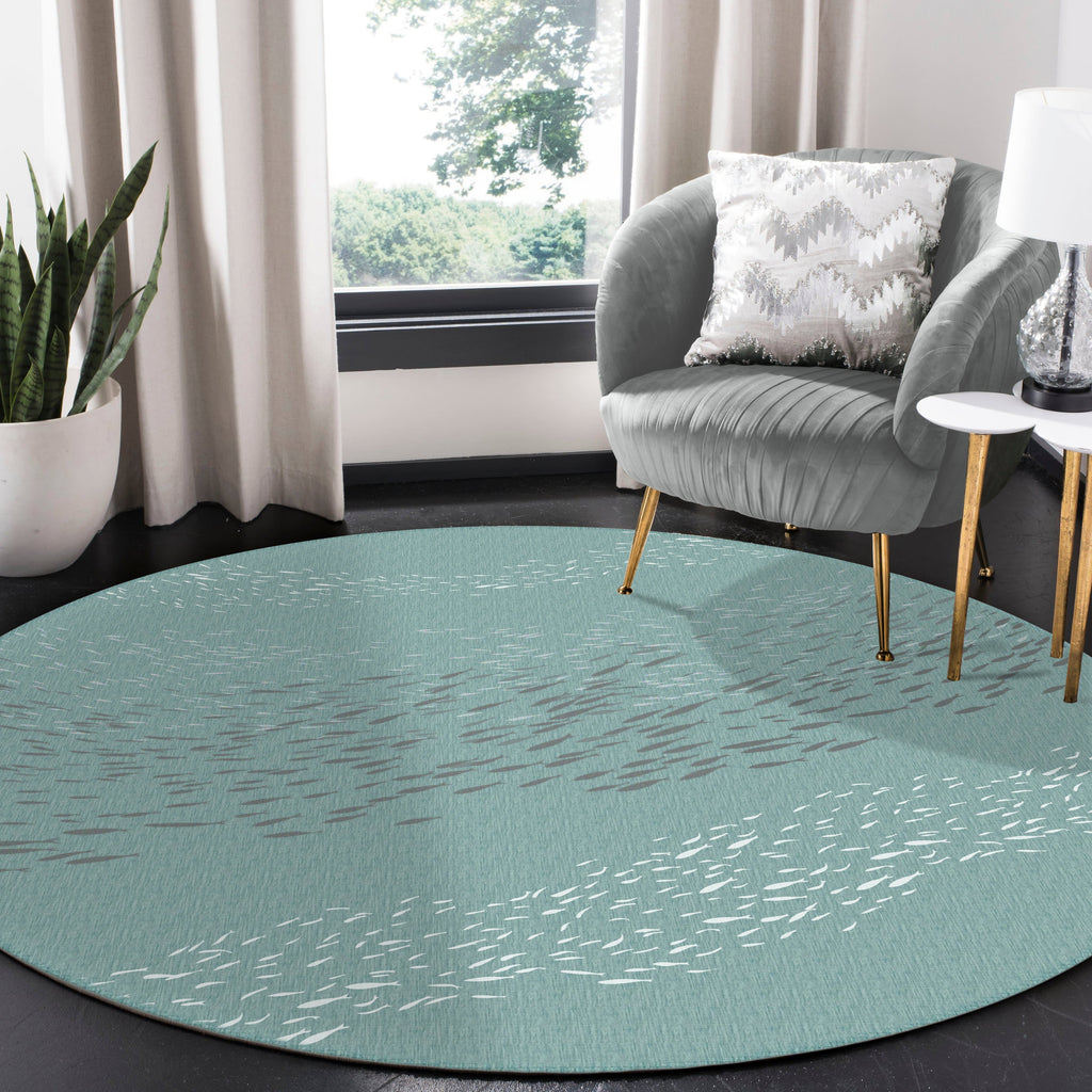 Carmel School Of Fish Indoor Outdoor Area Rug