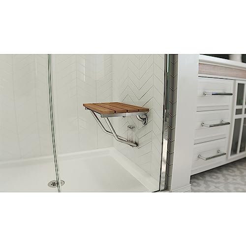 Natural Teak Wood Folding Shower Seat U174