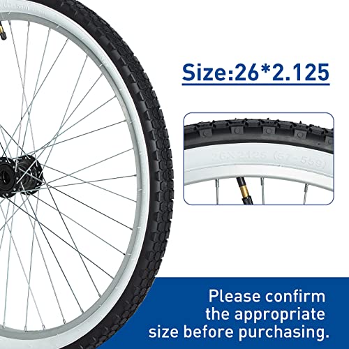 24/26" x 2.125" Folding White Wall Bike Tire N438670
