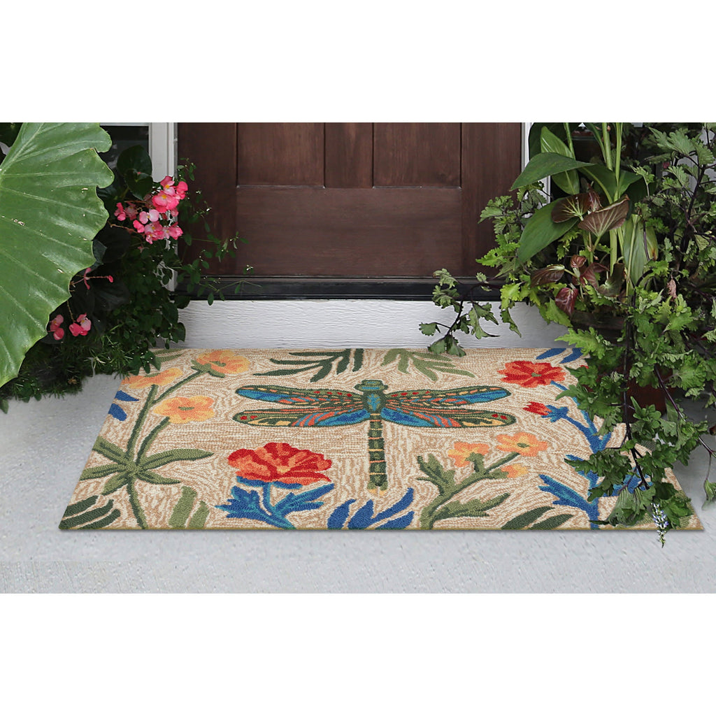 Frontporch Floral Dragonfly Indoor Outdoor Mat