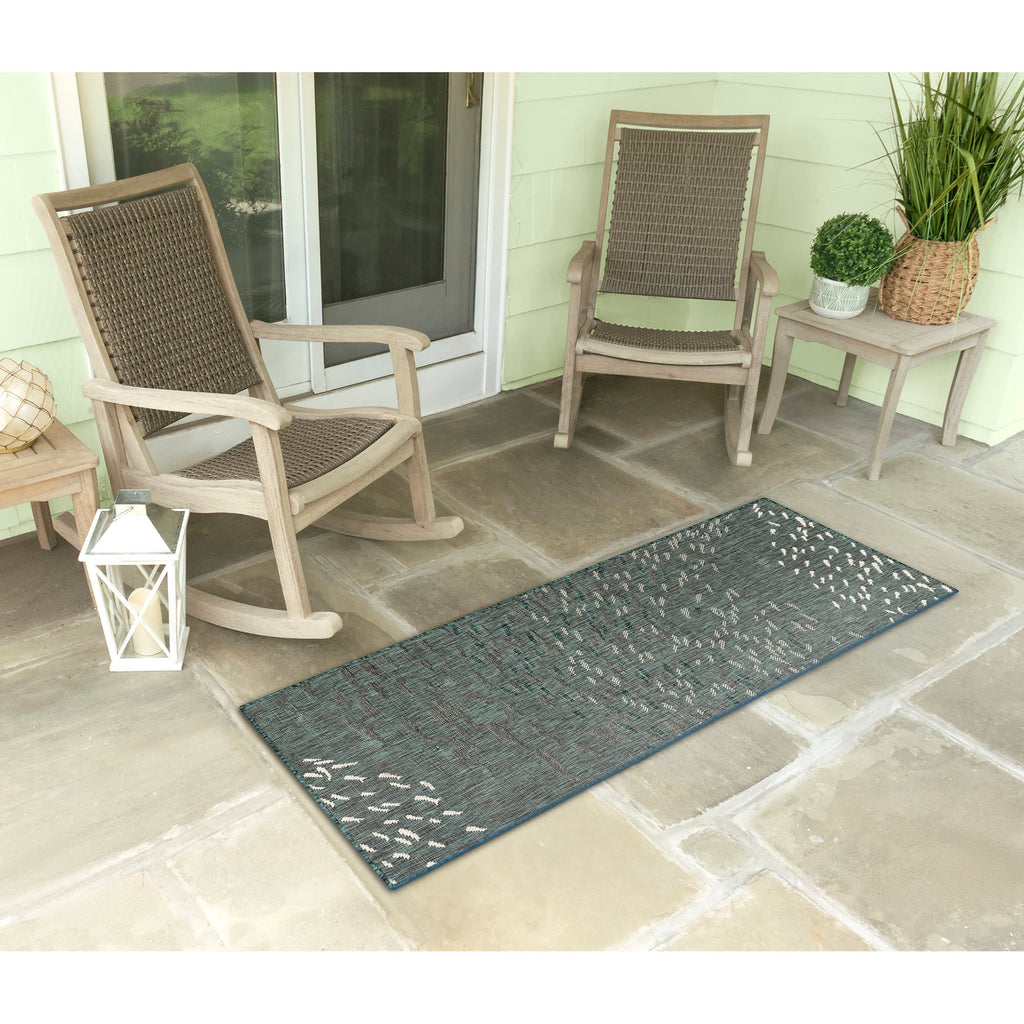 Carmel School Of Fish Indoor Outdoor Area Rug