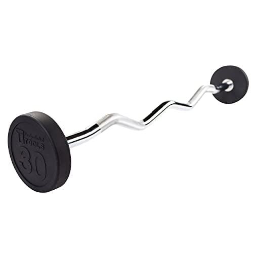 Rubber Coated Fixed Weight Straight Barbell P4344
