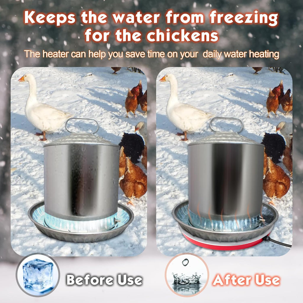 110V 80Watts Heated Chicken Waterer Metal Base B935519