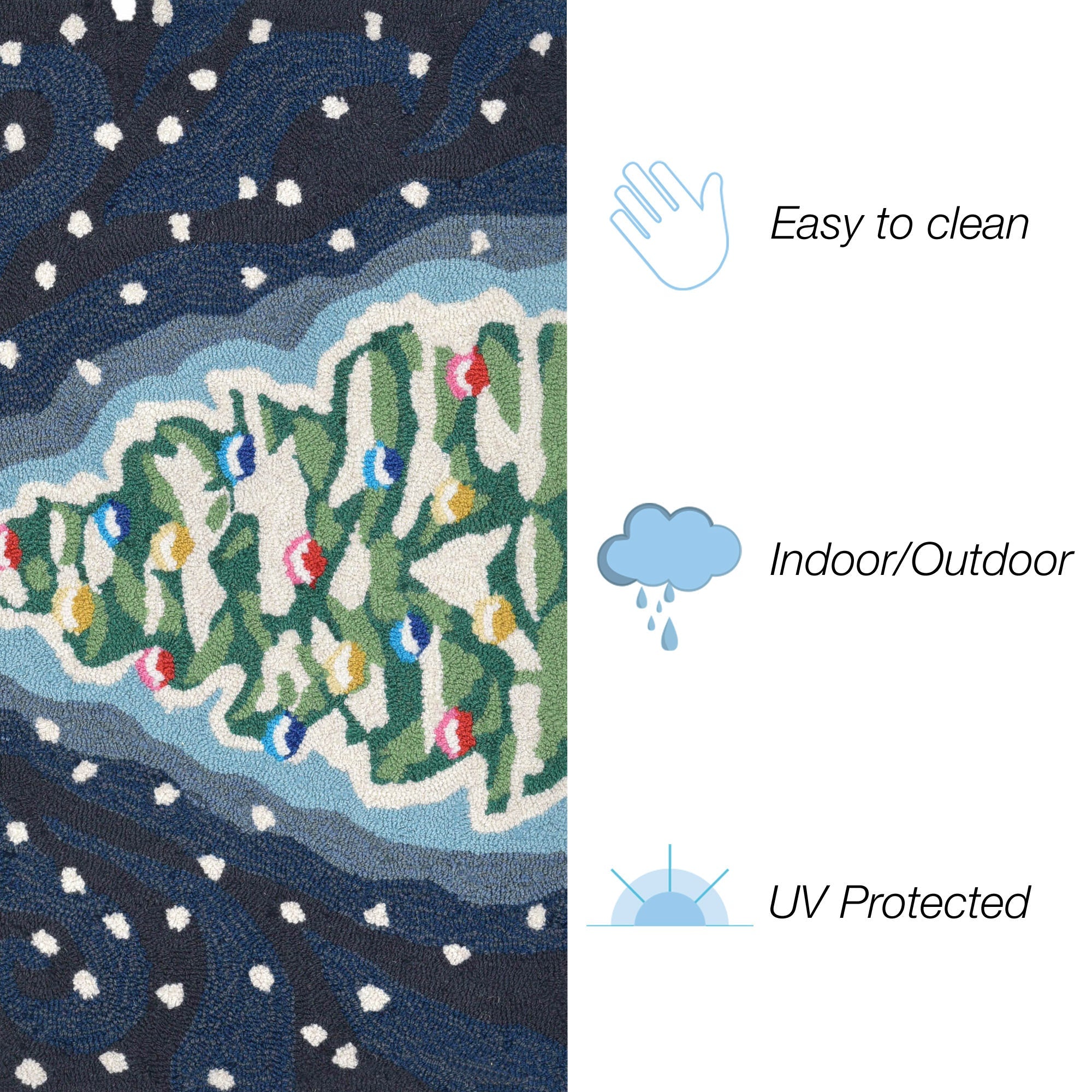 Frontporch Xmas Tree Indoor Outdoor Mat