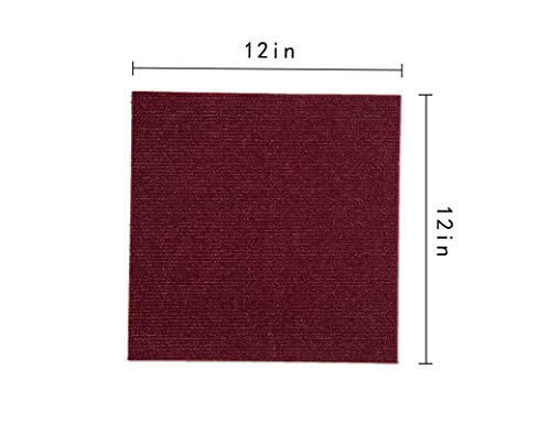 48 Pcs 12" x 12" Brown Self Adhesive Carpet Floor Tiles L3660