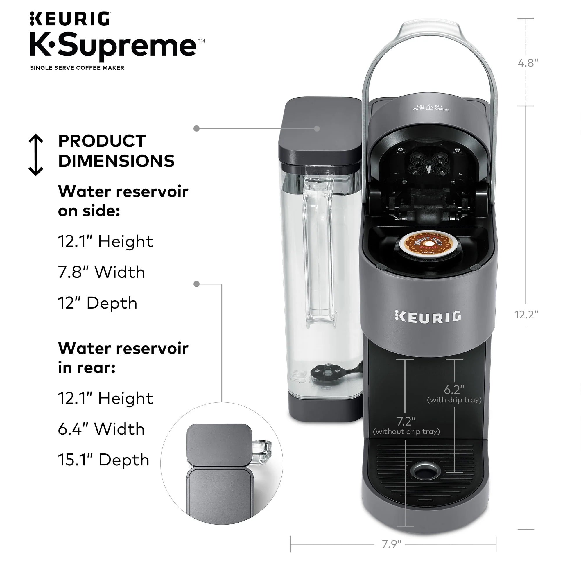 Gray Single Serve K-Cup Pod Coffee Maker O49298
