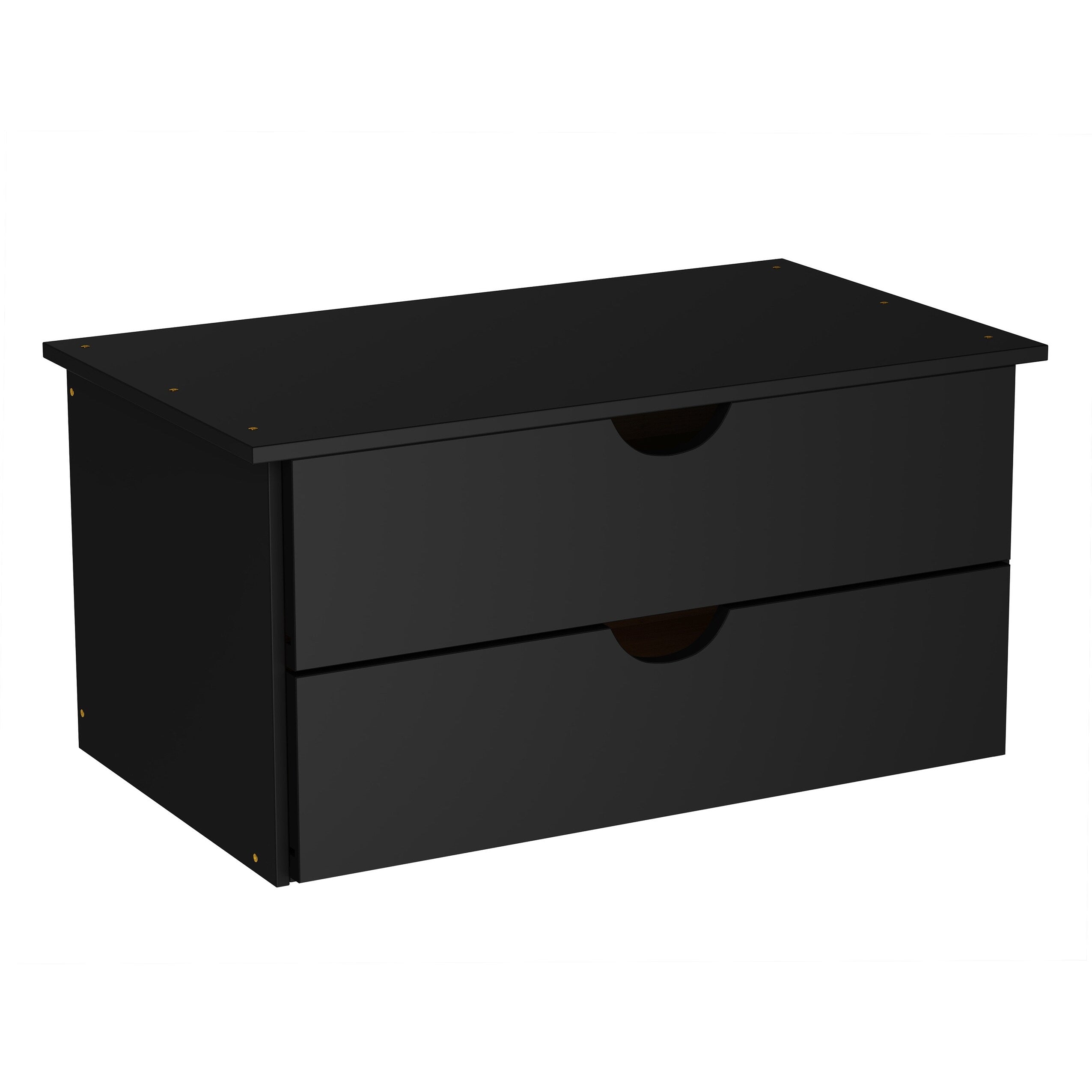 100% Solid Wood 2-Drawer Internal Chest Grey Y5177