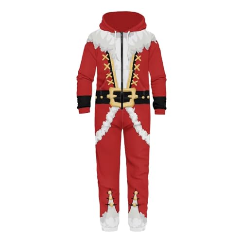 Adult Onesie Hooded One-Piece Pajama Zipper Jumpsuits C523146