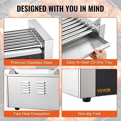 12 Hot Dog Capacity 5 Rollers Stainless Steel Hot Dog Roller M439