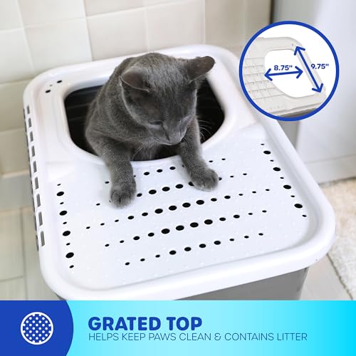 Top Entry Cat Litter Box With Filter Lid W622