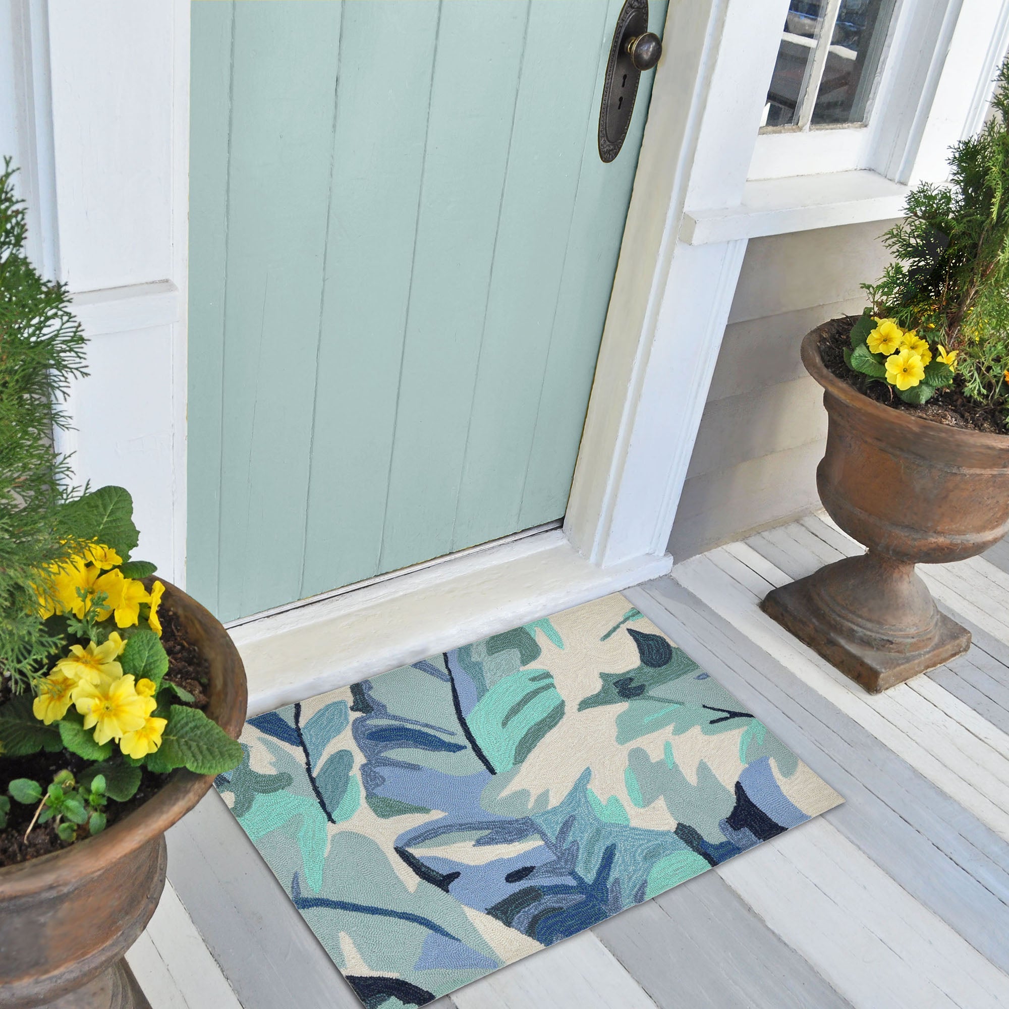 Capri Palm Leaf Indoor Outdoor Area Rug