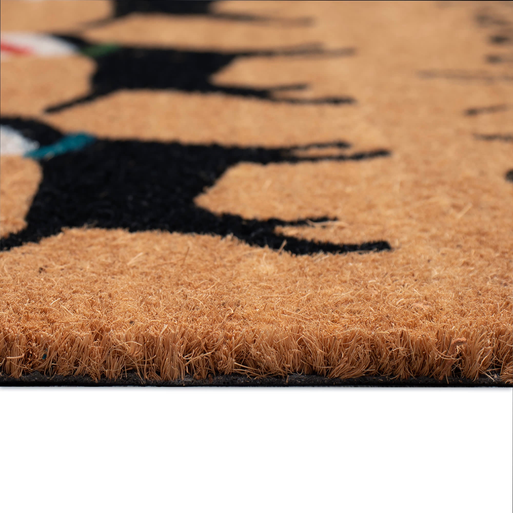 Natura Three Dogs Holiday Coir Doormat with Non-Slip Backing