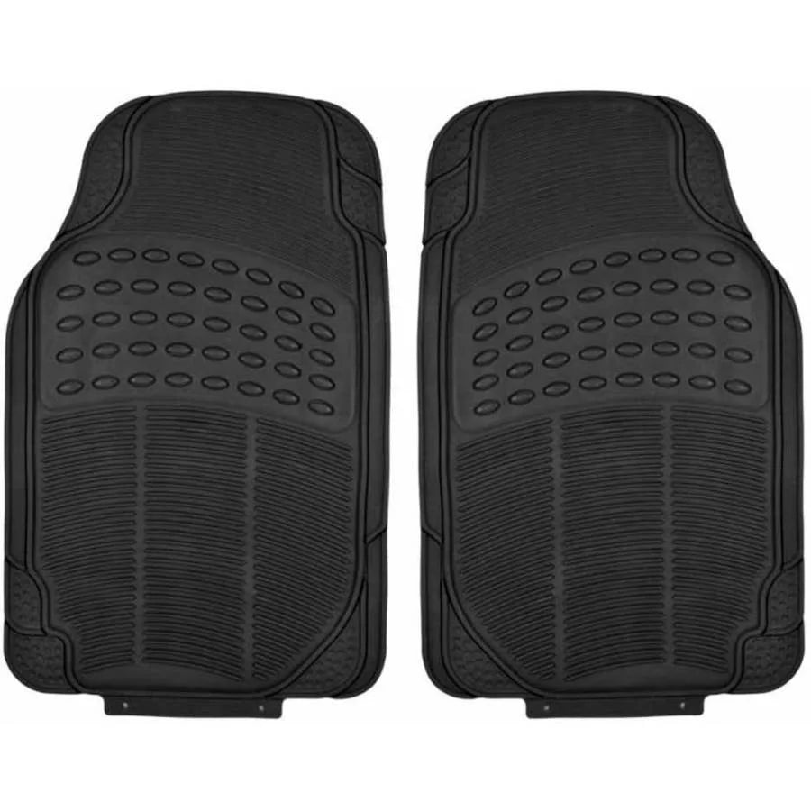 Black Heavy Duty Rubber Floor Mats 2-Piece K5287