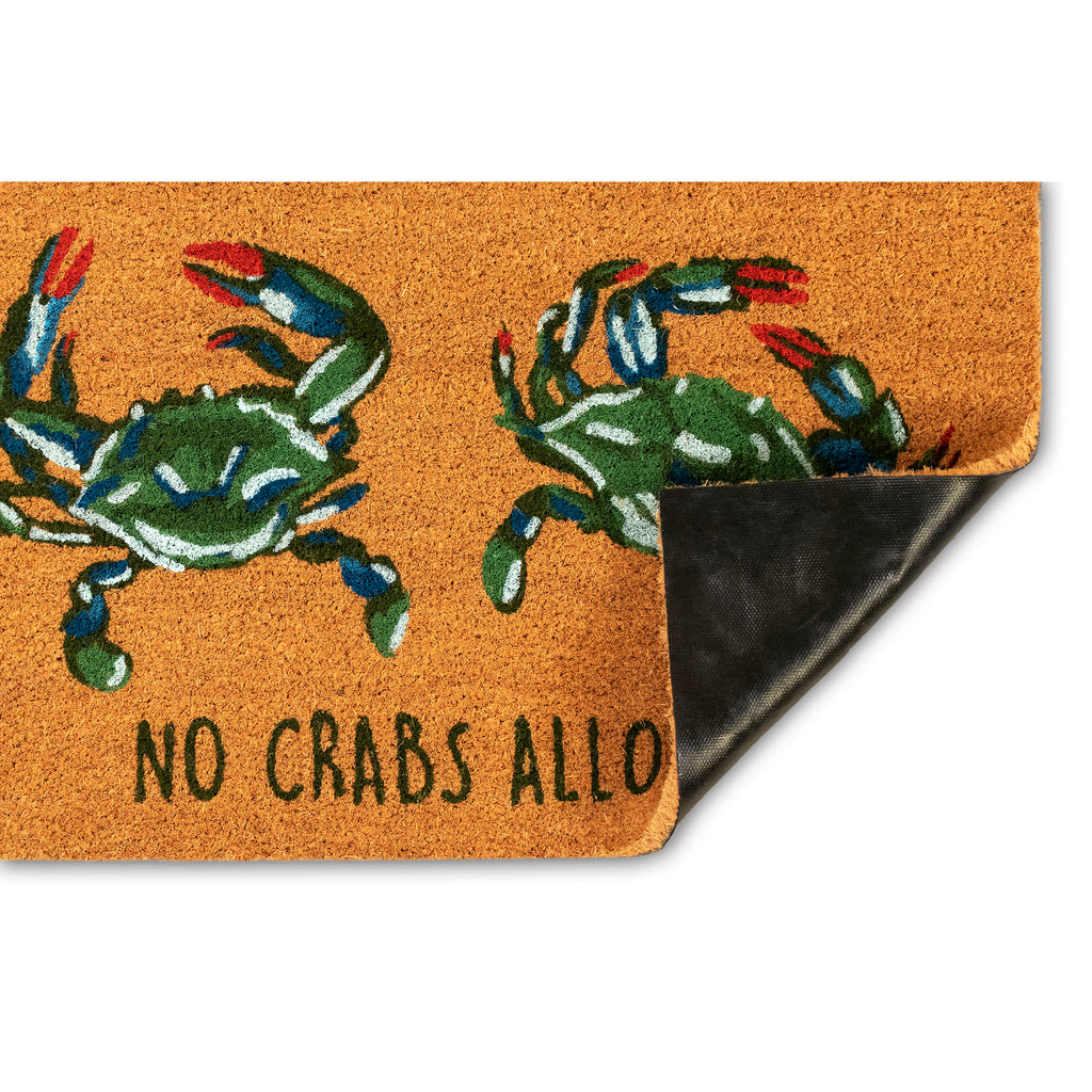 Natura No Crabs Allowed Coir Doormat with Non-Skid Backing