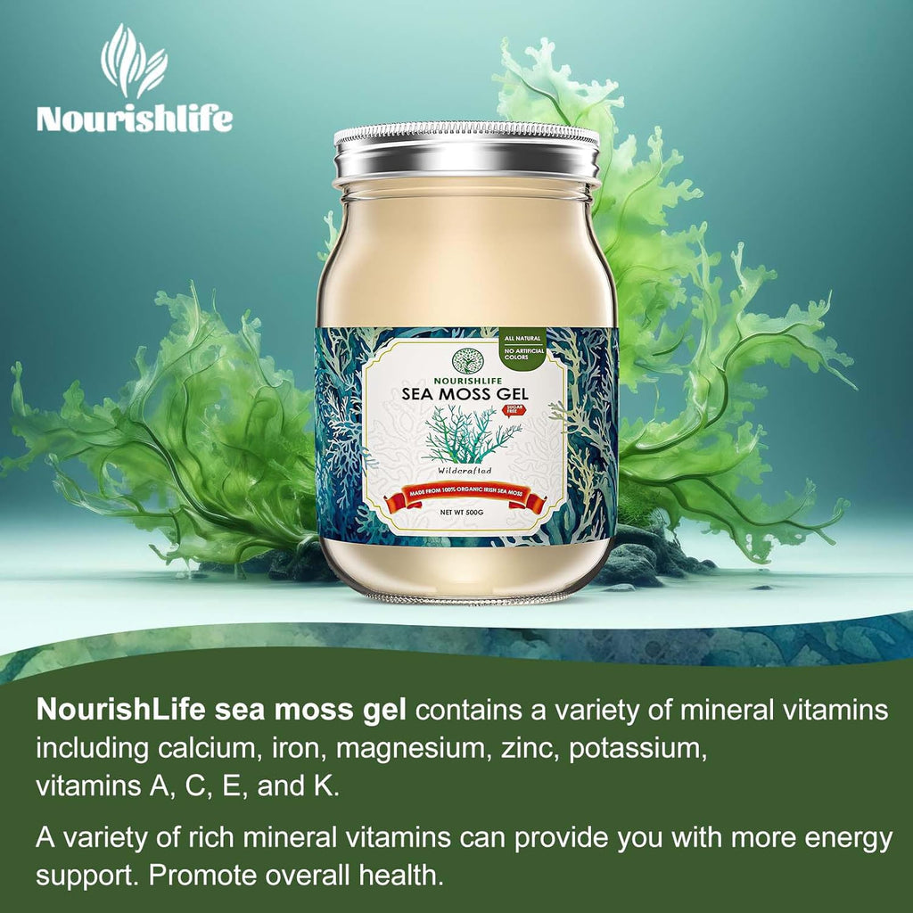 18 oz Natural sea Moss Gel, 1 Bottle M90360