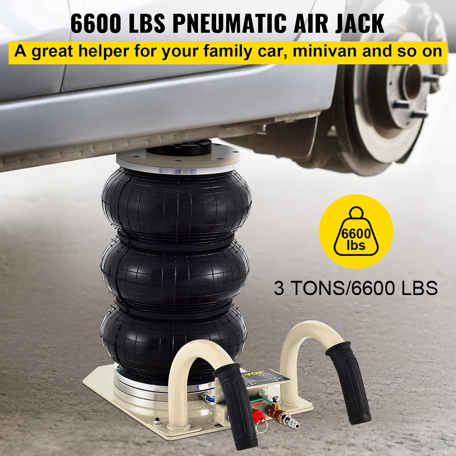 3 Ton Triple Bag Pneumatic Air Jack W50263