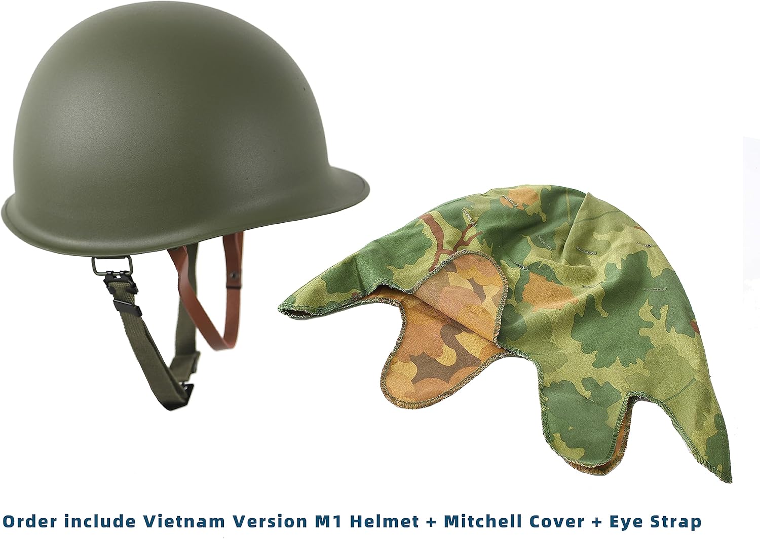 Vietnam War US M1 Helmet with Mitchell Cover Q7125