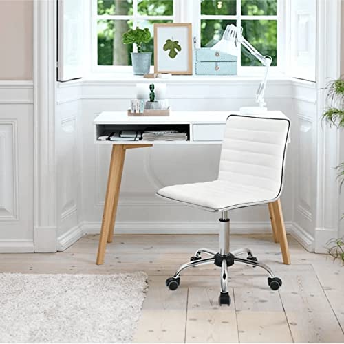Low Back Armless PU Leather Desk Chair with Wheels M97698