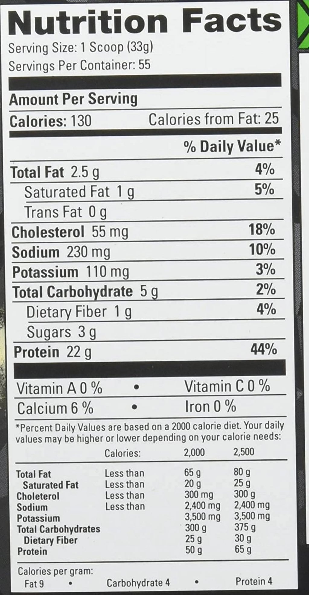 Vanilla Protein Powder, 2 LBS M5337