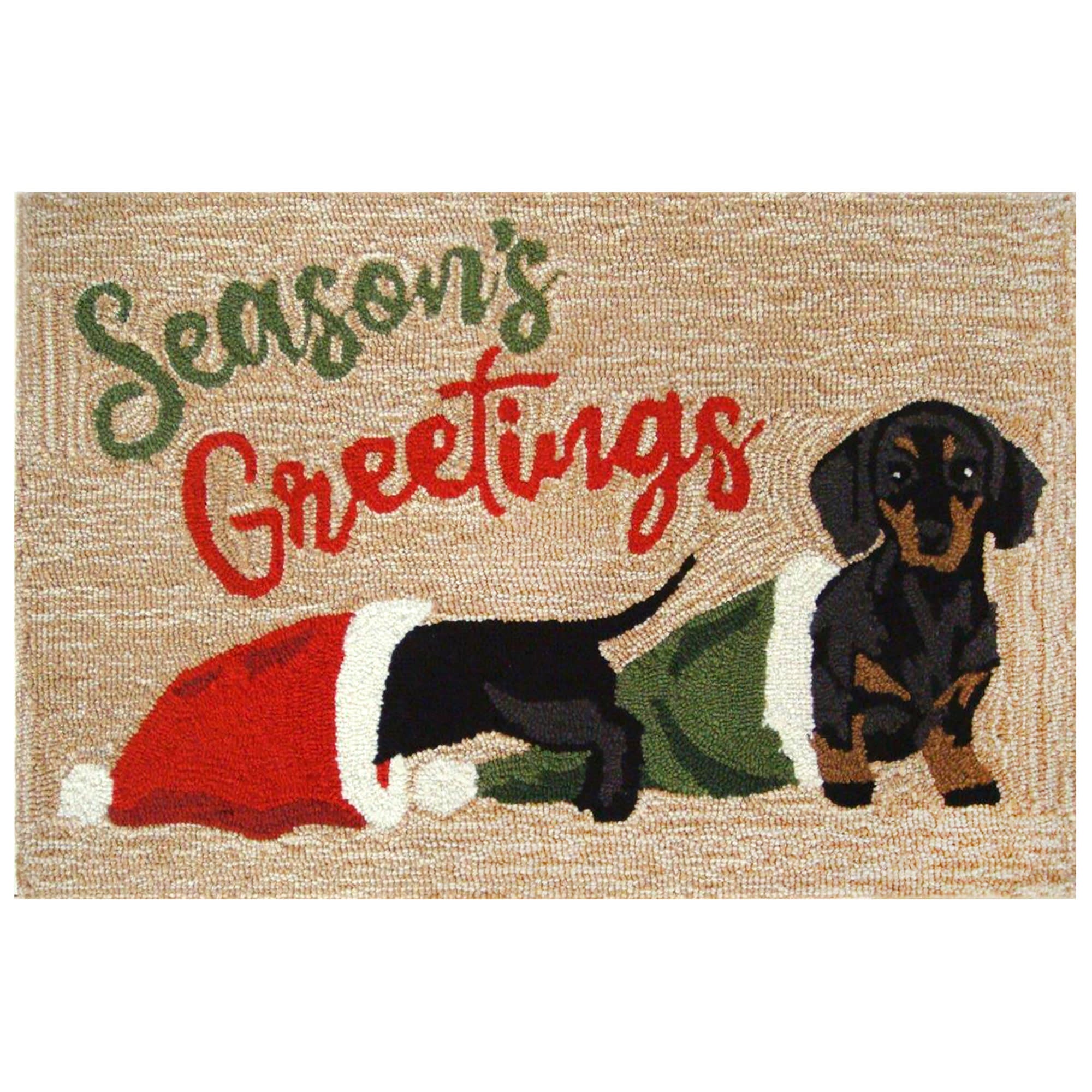 Frontporch Dachshund Greetings Indoor Outdoor Mat