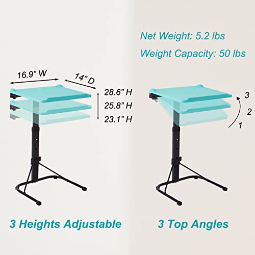 Light Blue Folding TV Tray Table Q121