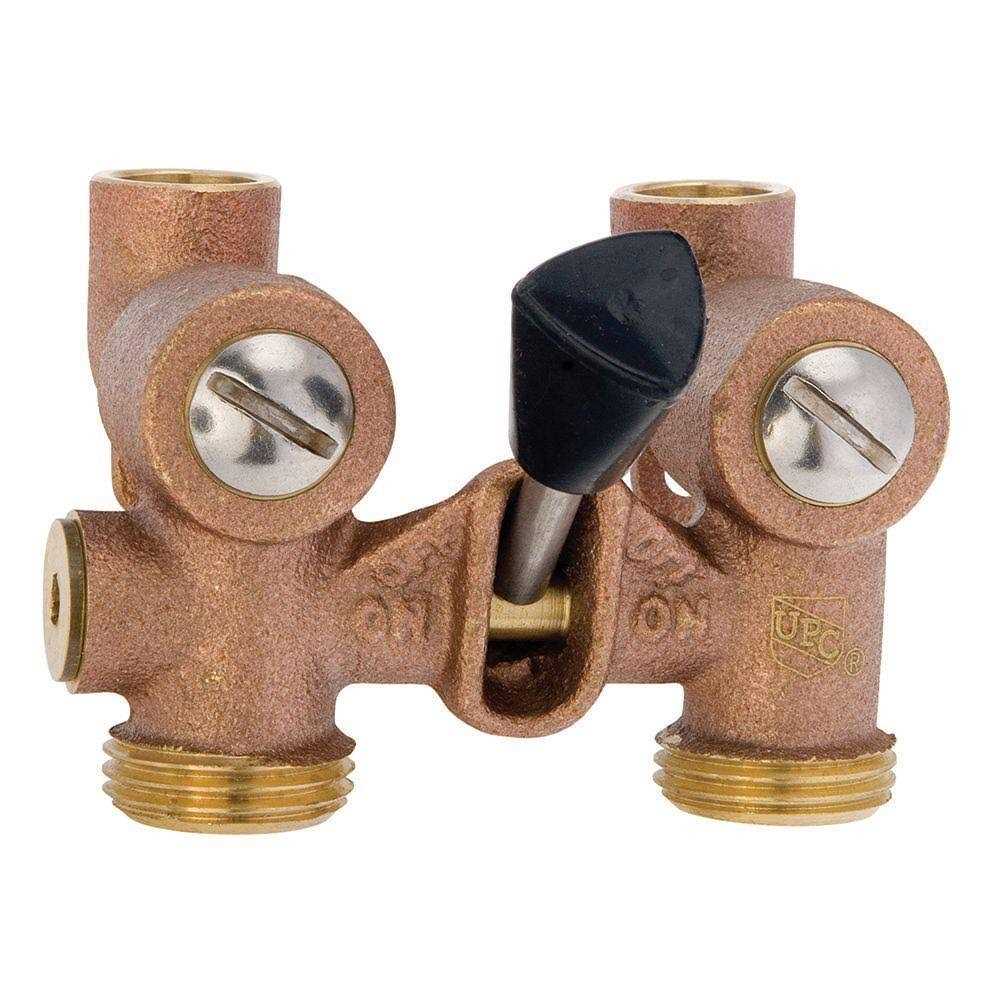 1/2 Bronze Ball-Type Washing Machine Shutoff Valve H374