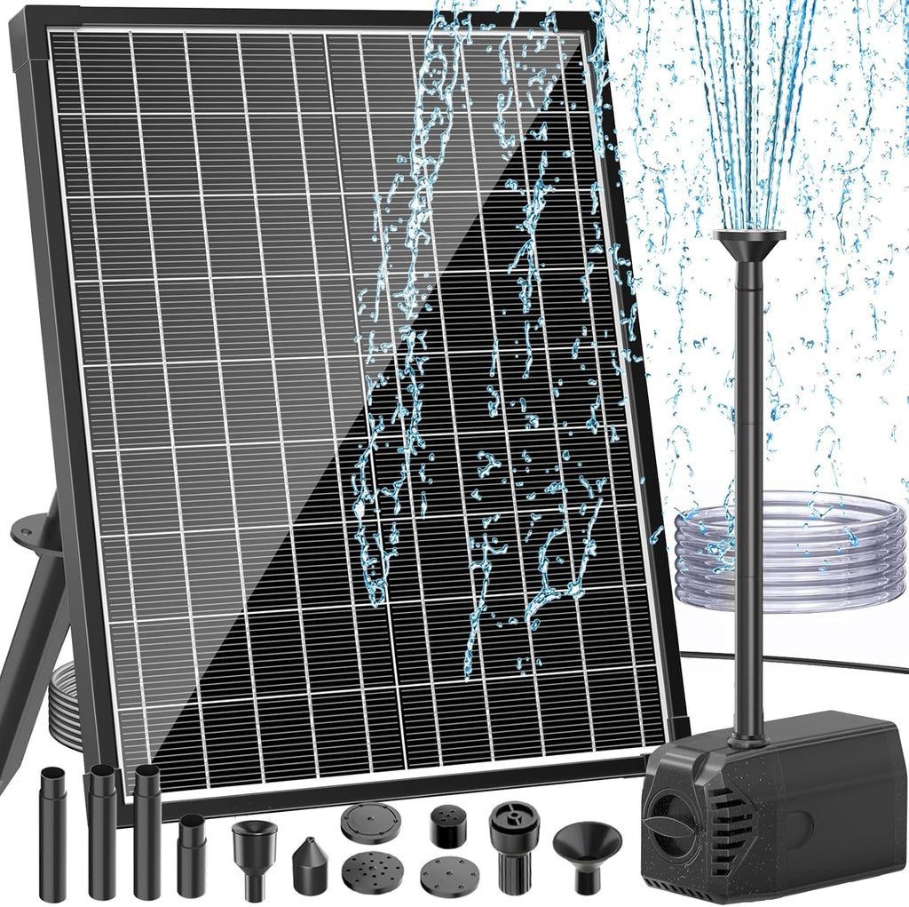 25W Solar Fountain Pump 410GPH with 16.5FT Cord L698
