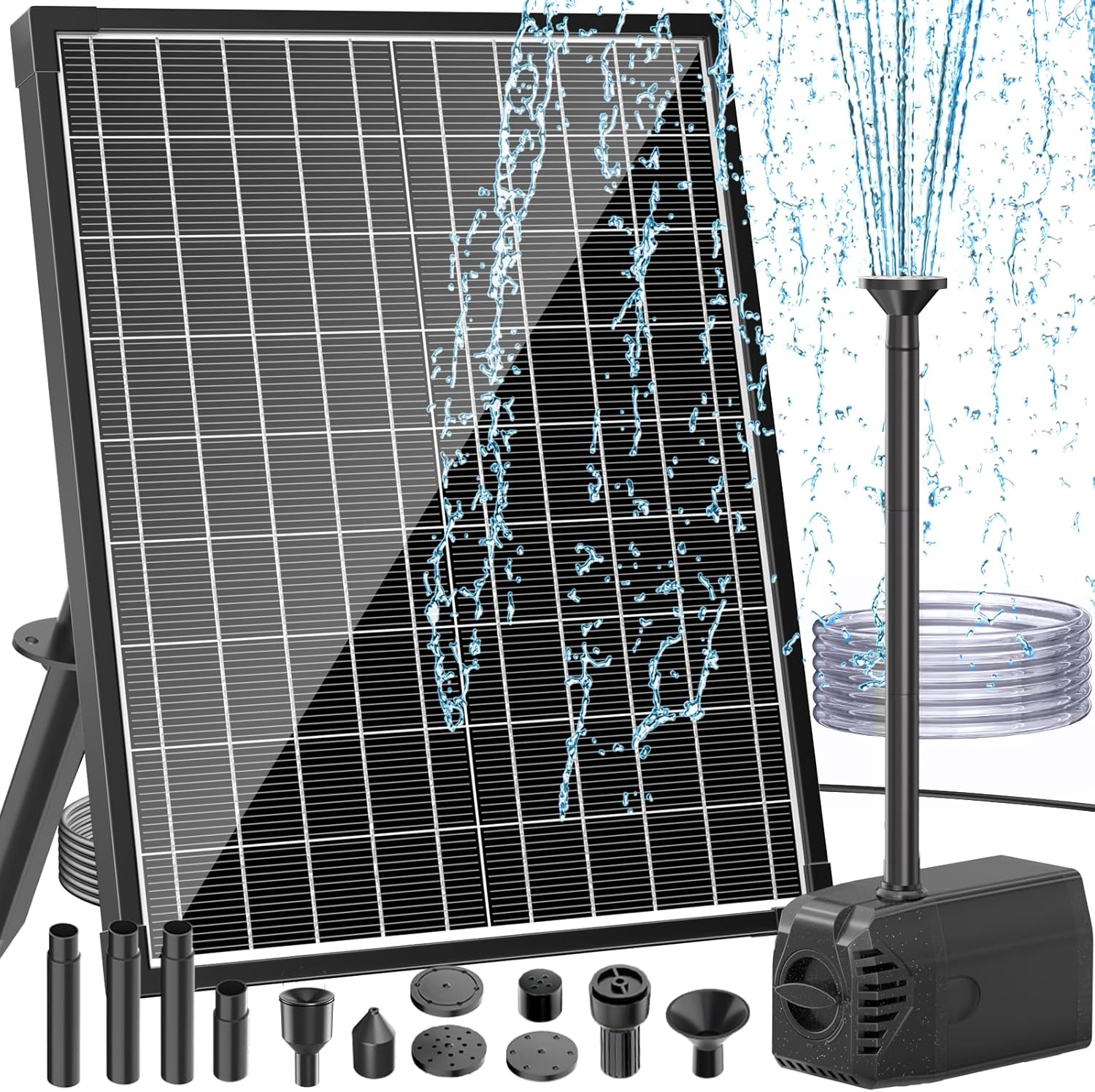 25W Solar Fountain Pump 410GPH with 16.5FT Cord L698