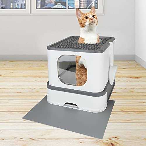 Large Top Entry Cat Litter Box with Lid H4213
